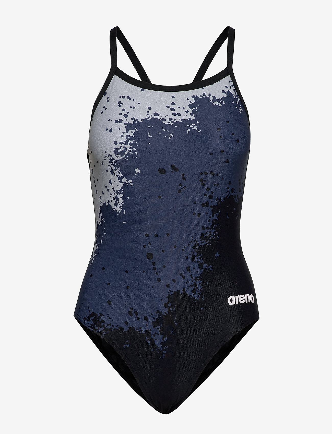 Arena - W SPRAYPAINT LIGHT DROP BACK ONE PIECE BLACK-BLACK - black-black - 0