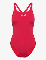 Arena - WOMEN'S TEAM SWIMSUIT SWIM PRO SOLID ASPHALT-BLACK - swimsuits - red - 0