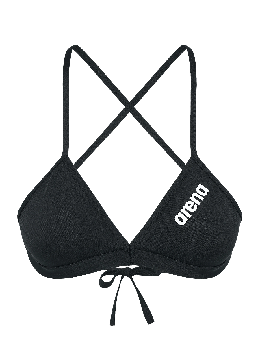 Arena - WOMEN'S TEAM SWIM TOP TIE BACK SOLID - sport-bademode - black-white - 0