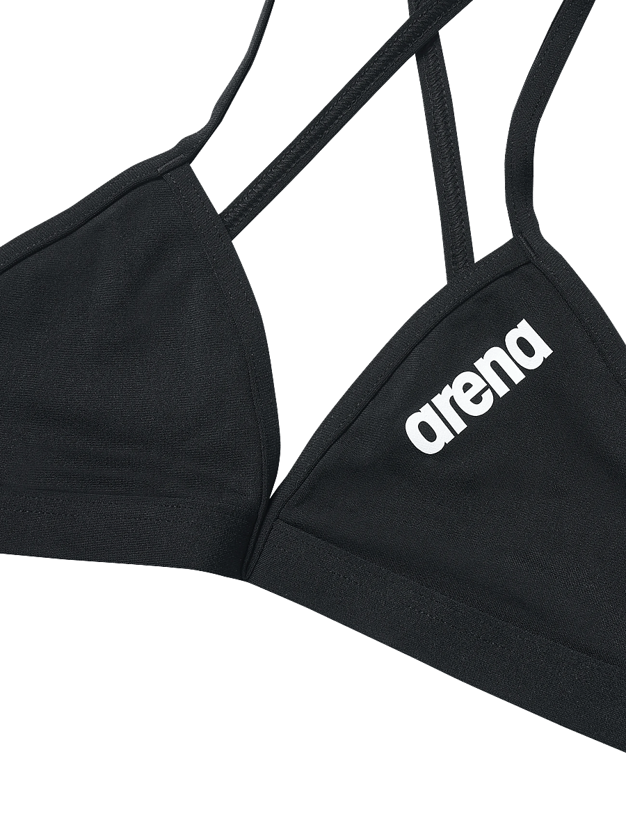 Arena - WOMEN'S TEAM SWIM TOP TIE BACK SOLID - sport-bademode - black-white - 2