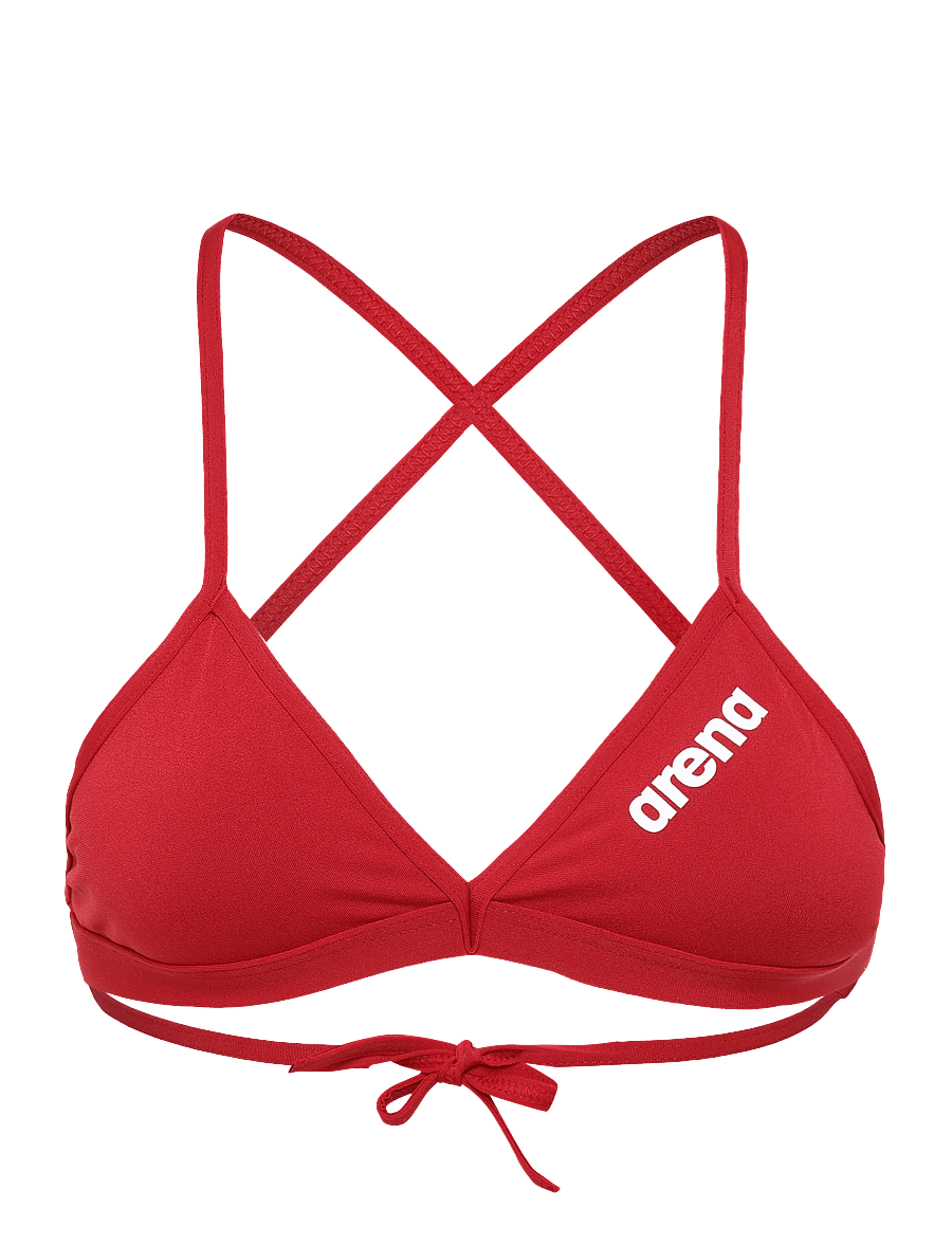Arena - WOMEN'S TEAM SWIM TOP TIE BACK SOLID - sport-bademode - red-white - 0