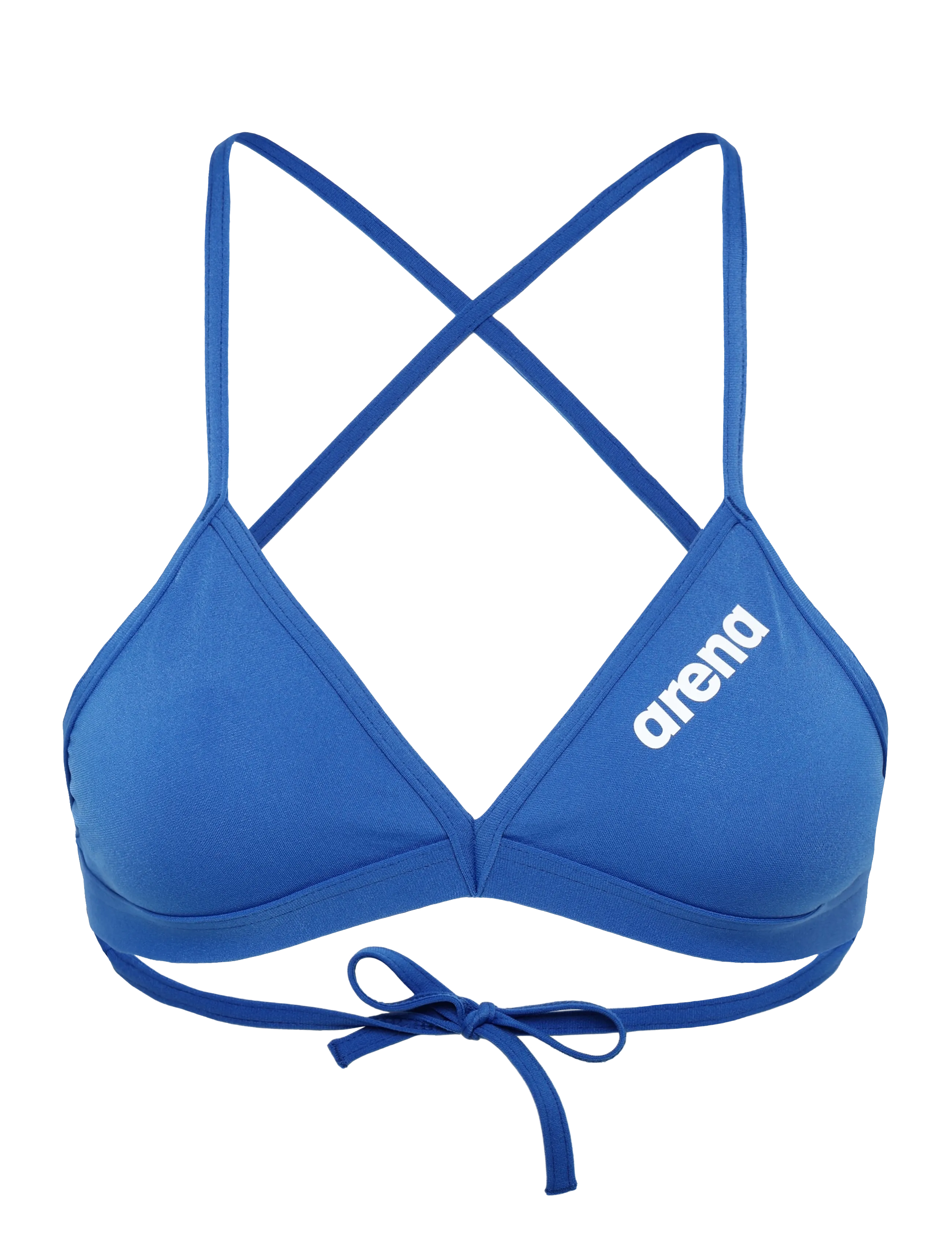 Arena WOMEN'S TEAM SWIM TOP TIE BACK SOLID - Bikinis - ROYAL-WHITE / blue