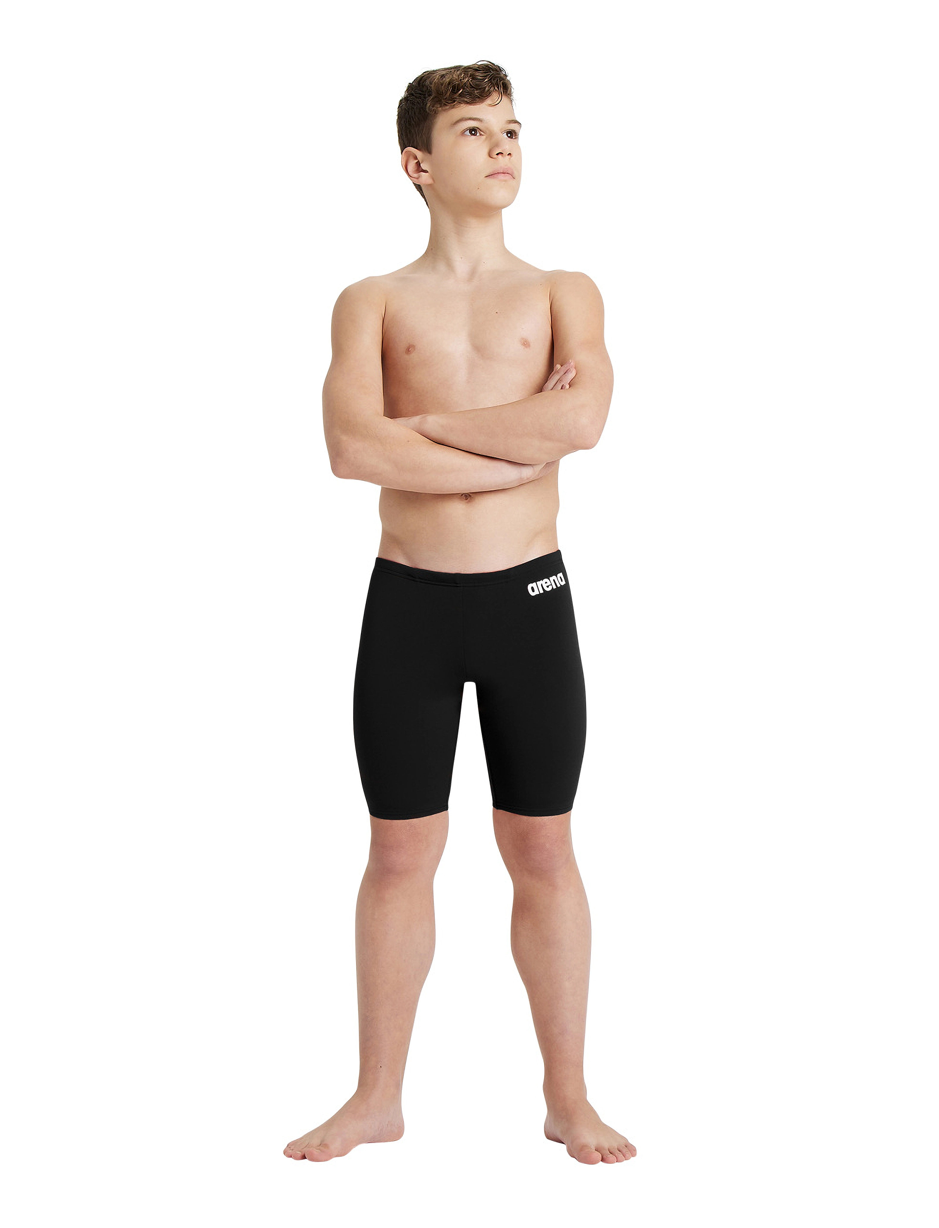 Arena - BOY'S TEAM SWIM JAMMER SOLID - gode sommertilbud - black-white - 4