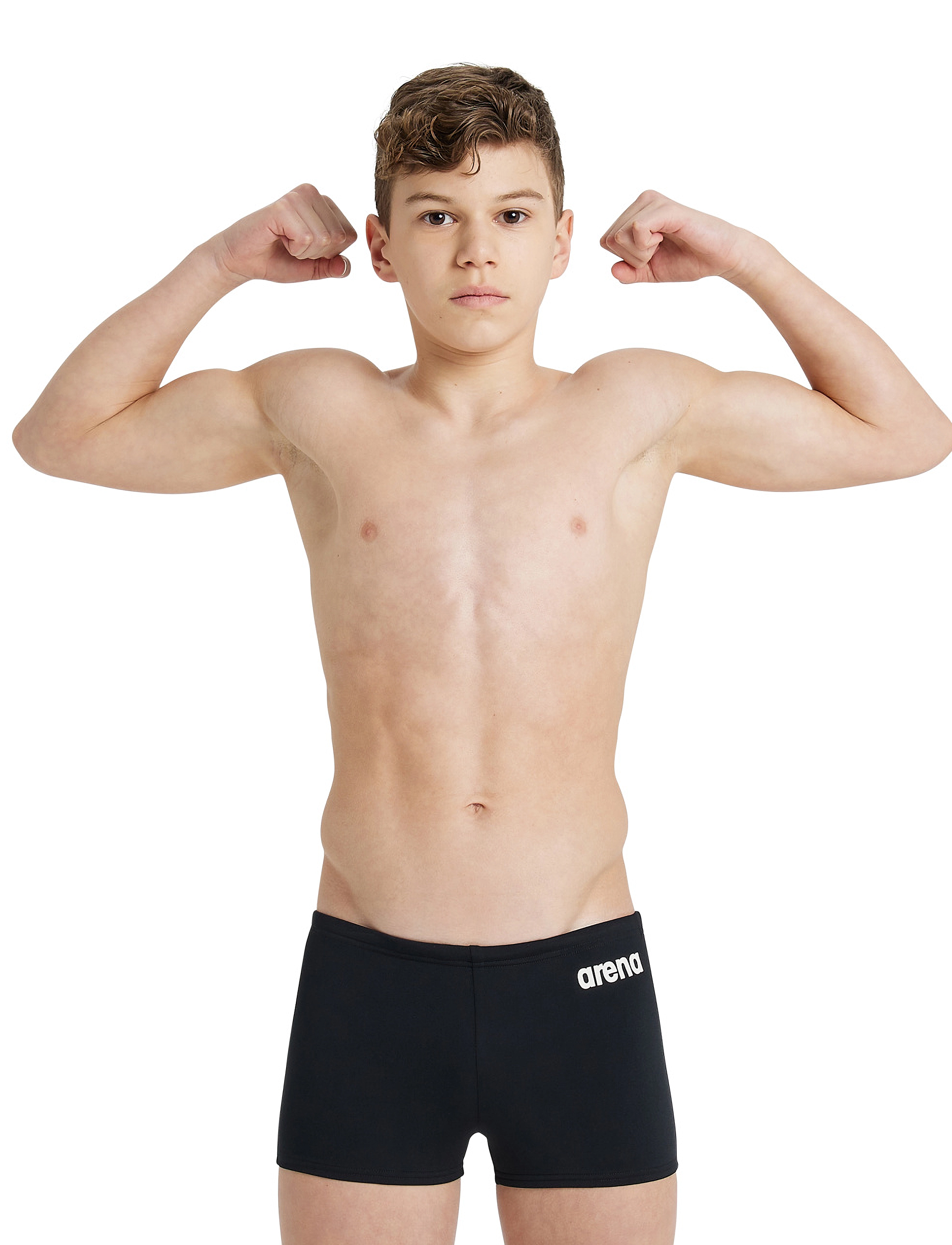 Arena BOY'S TEAM SWIM SHORT SOLID - Badetøj - BLACK-WHITE / black