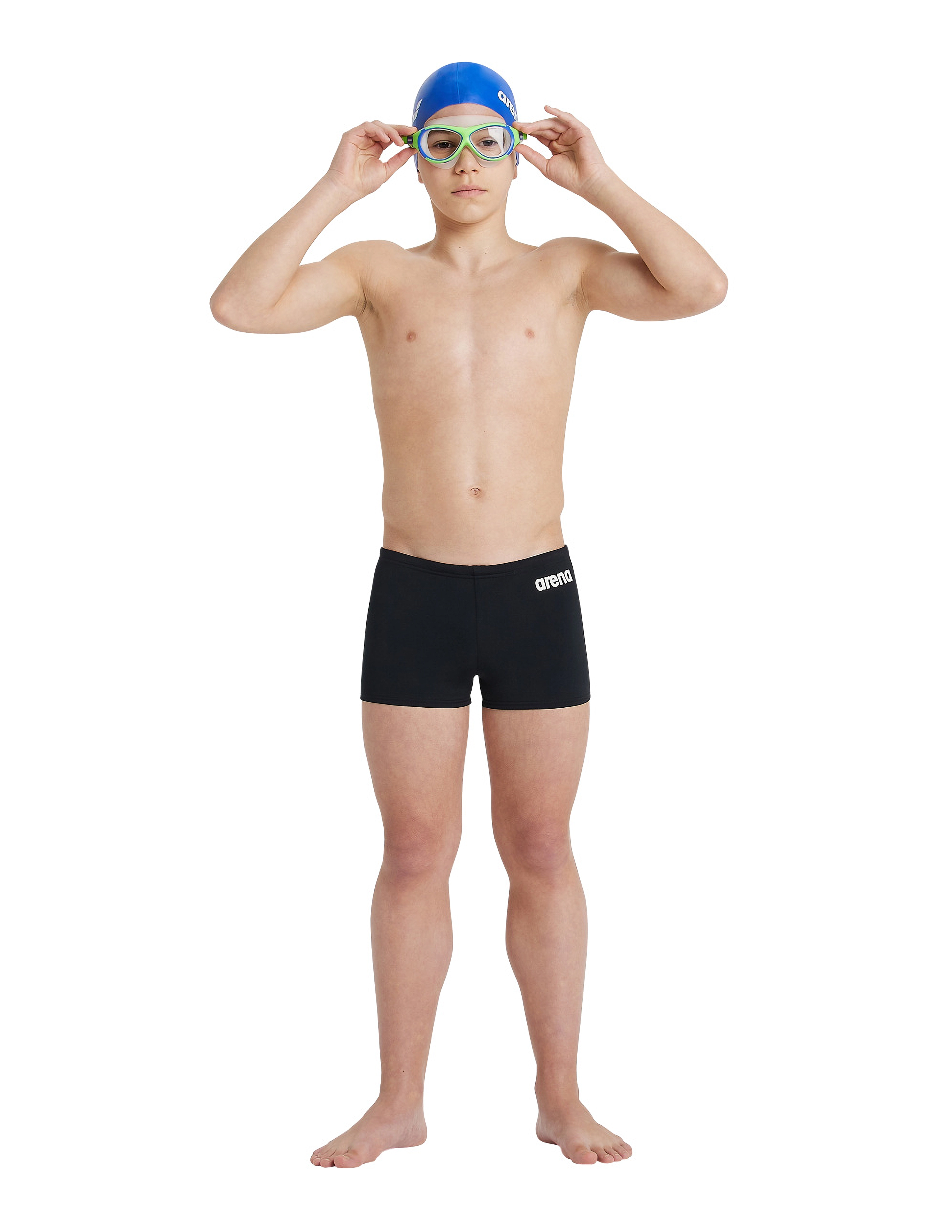 Arena - BOY'S TEAM SWIM SHORT SOLID - lühikesed ujumispüksid - black-white - 4