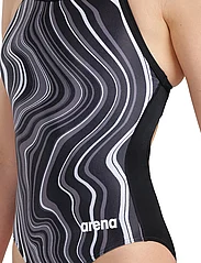 Arena - WOMEN'S SWIMSUIT LIGHTDROP BACK MARBLED BLACK-BLAC - swimsuits - black - 4