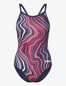 WOMEN'S SWIMSUIT LIGHTDROP BACK MARBLED BLACK-BLAC, Arena