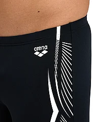 Arena - MEN'S ARENA FEATHER SWIM MID JAMMER BLACK - badeshorts - black - 6