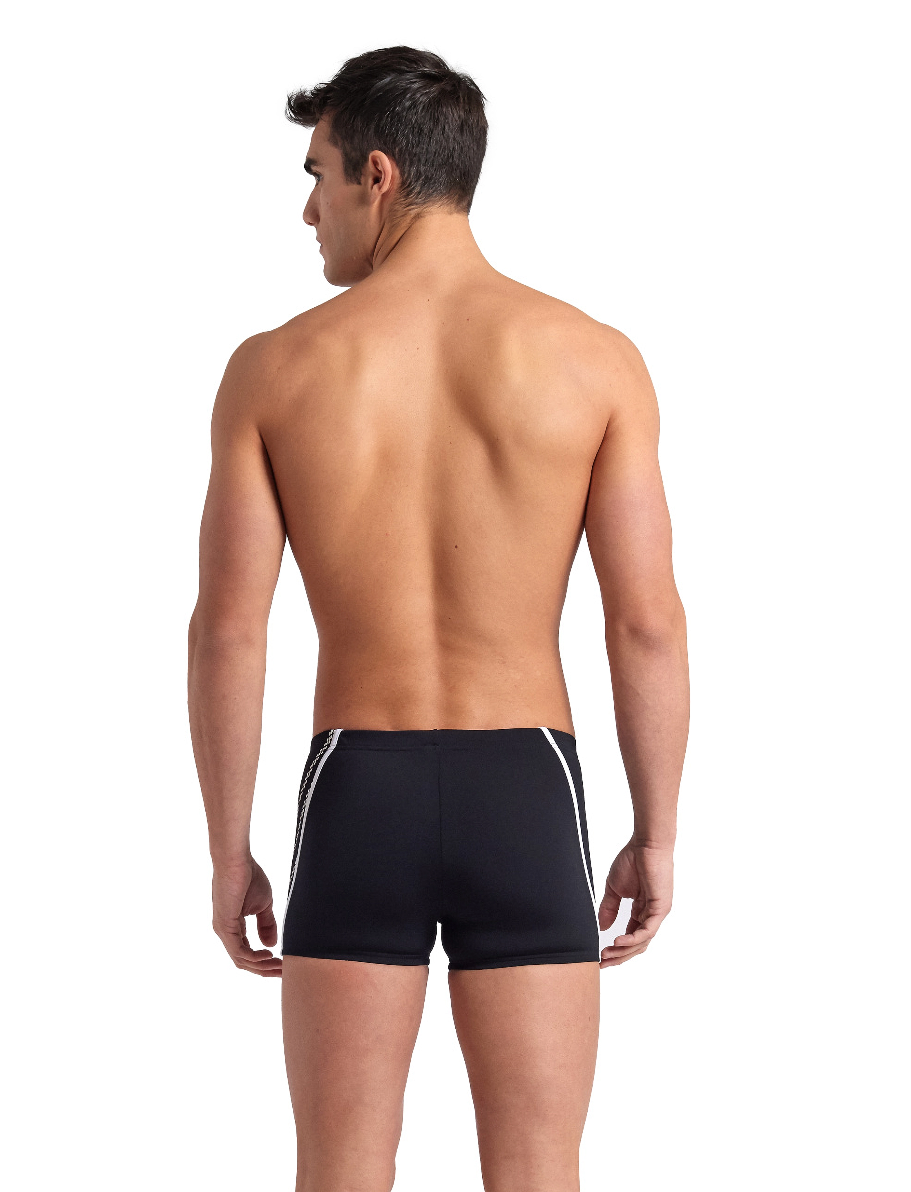 Arena - MEN'S ARENA LOSANGE V SWIM SHORT NAVY-WATER - black/white - 4