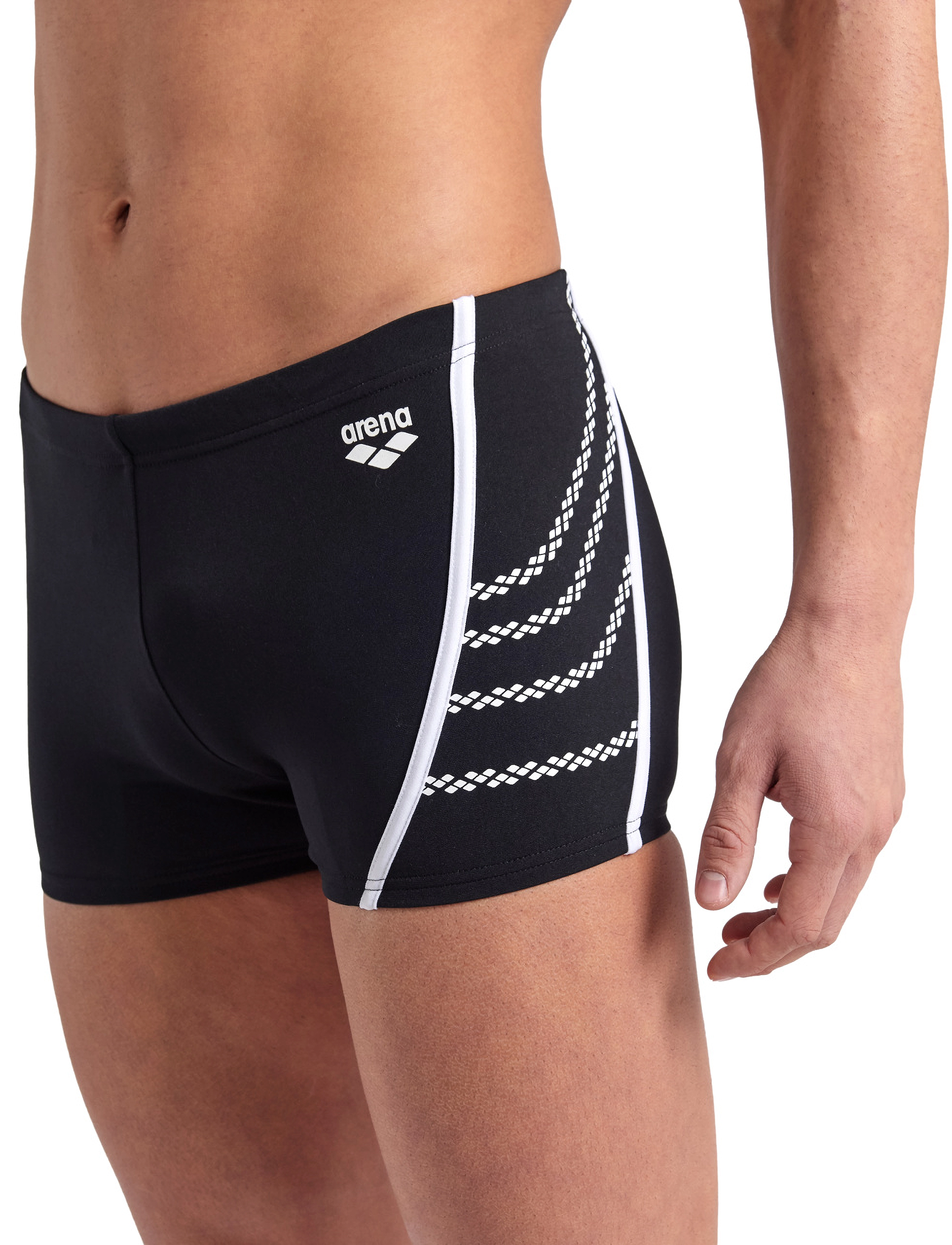Arena - MEN'S ARENA LOSANGE V SWIM SHORT NAVY-WATER - black/white - 5