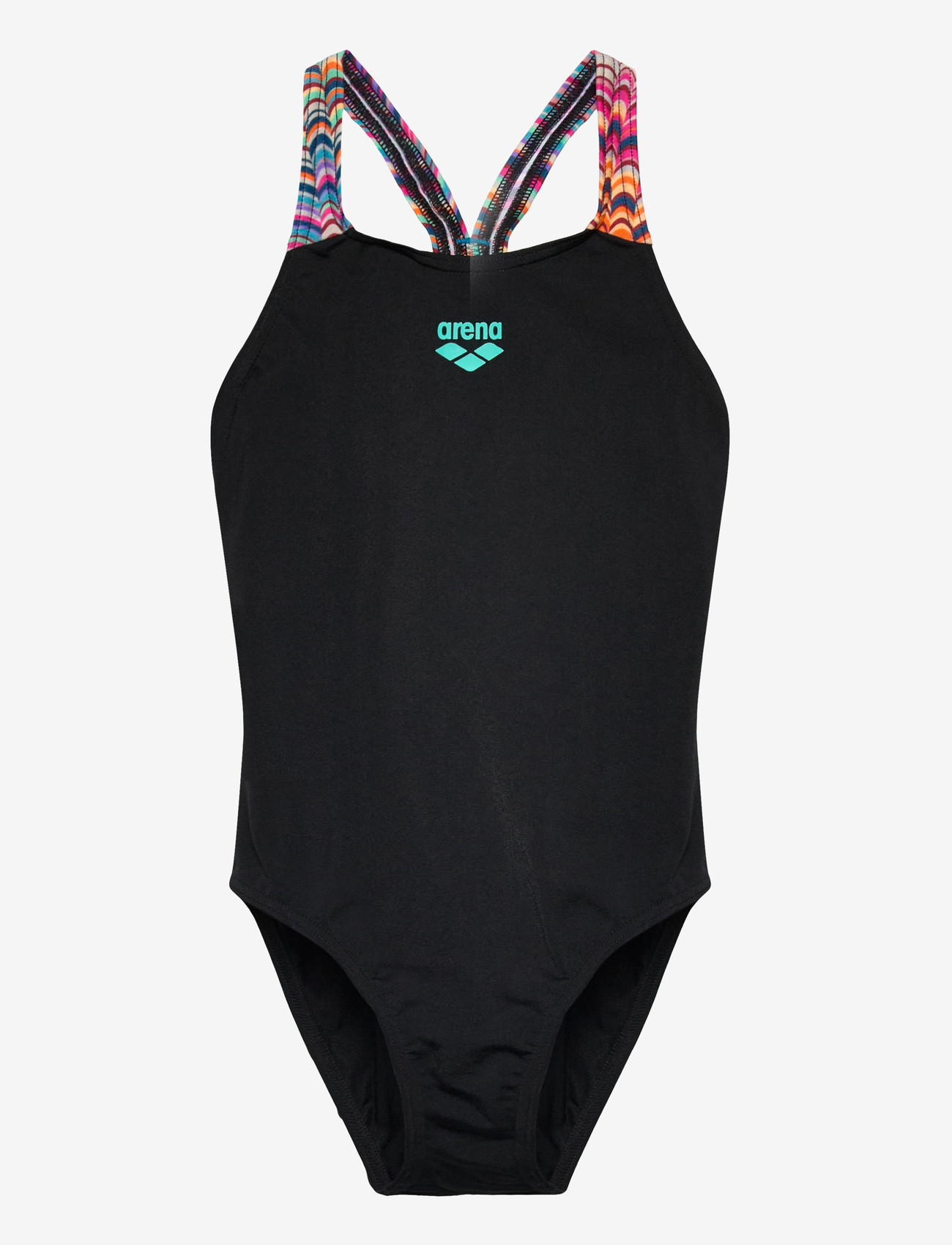 Arena - GIRL'S ARENA ONDULATION SWIMSUIT V BACK BLACK-MULT - badeanzüge - black-mult - 0