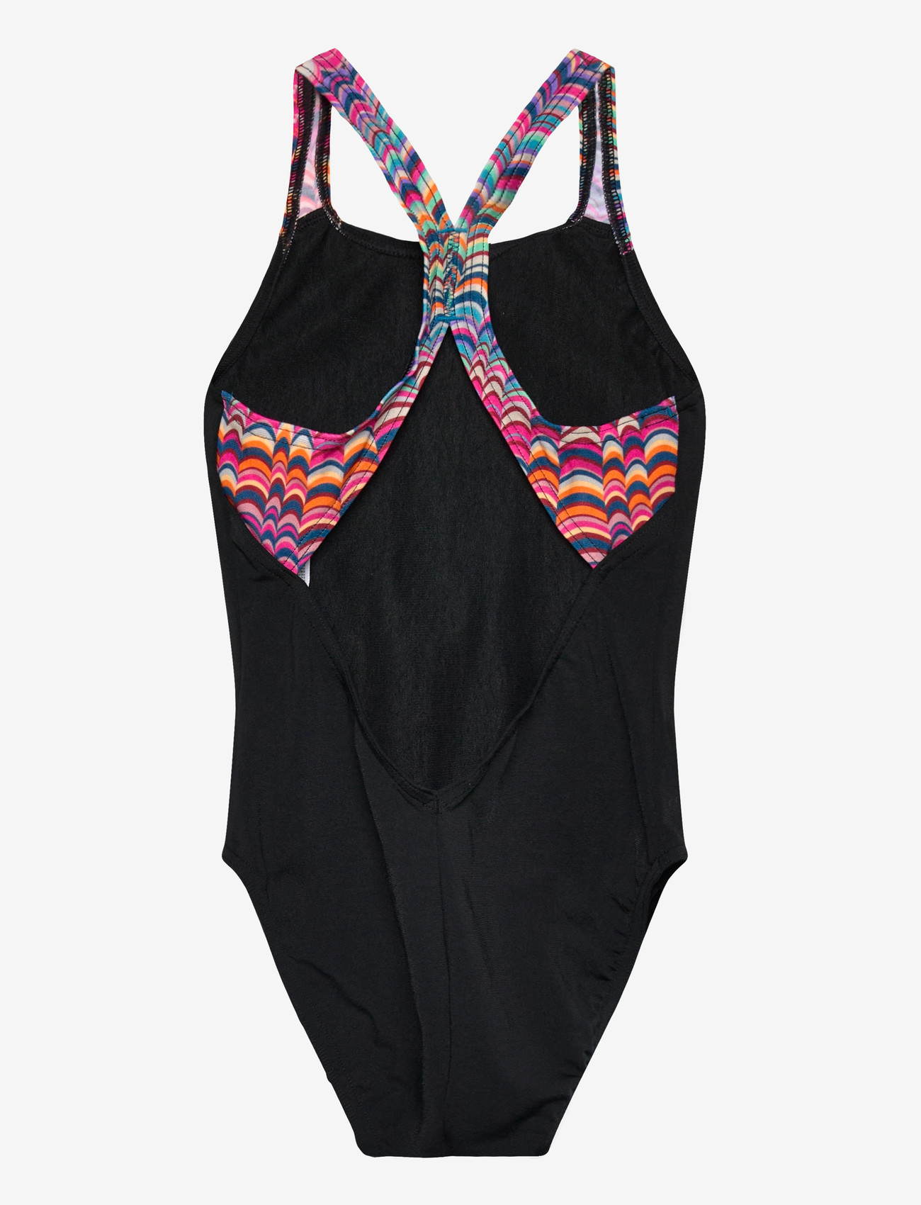 Arena - GIRL'S ARENA ONDULATION SWIMSUIT V BACK BLACK-MULT - badeanzüge - black-mult - 1