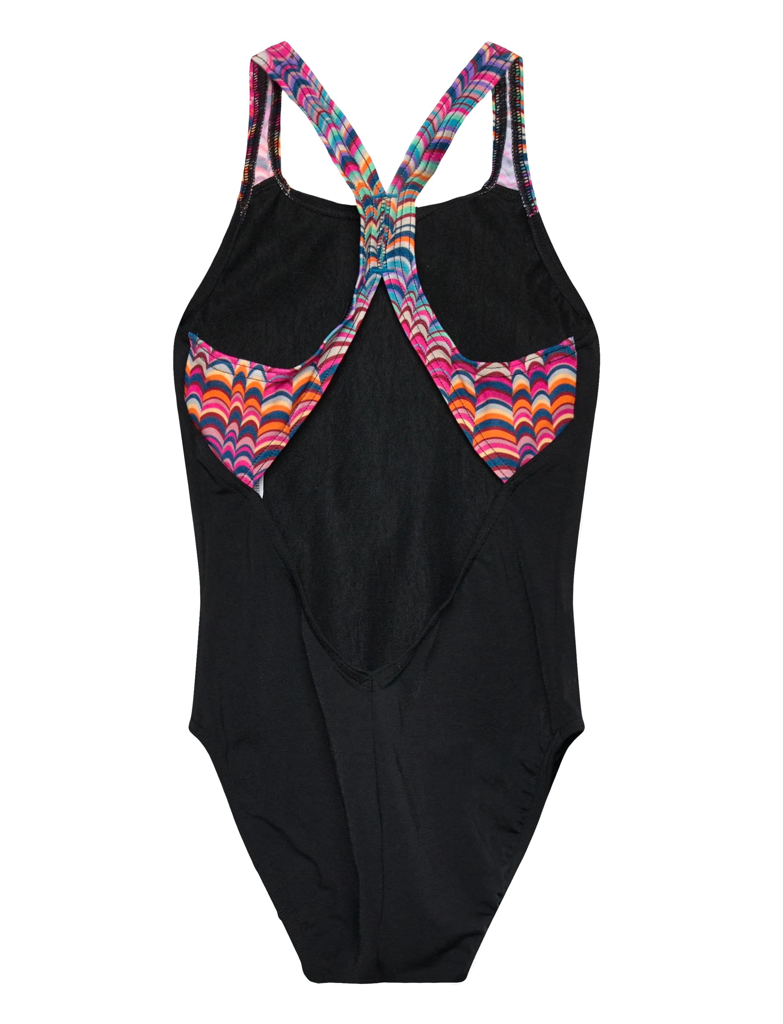 Arena - GIRL'S ARENA ONDULATION SWIMSUIT V BACK BLACK-MULT - ujumistrikood - black-mult - 1