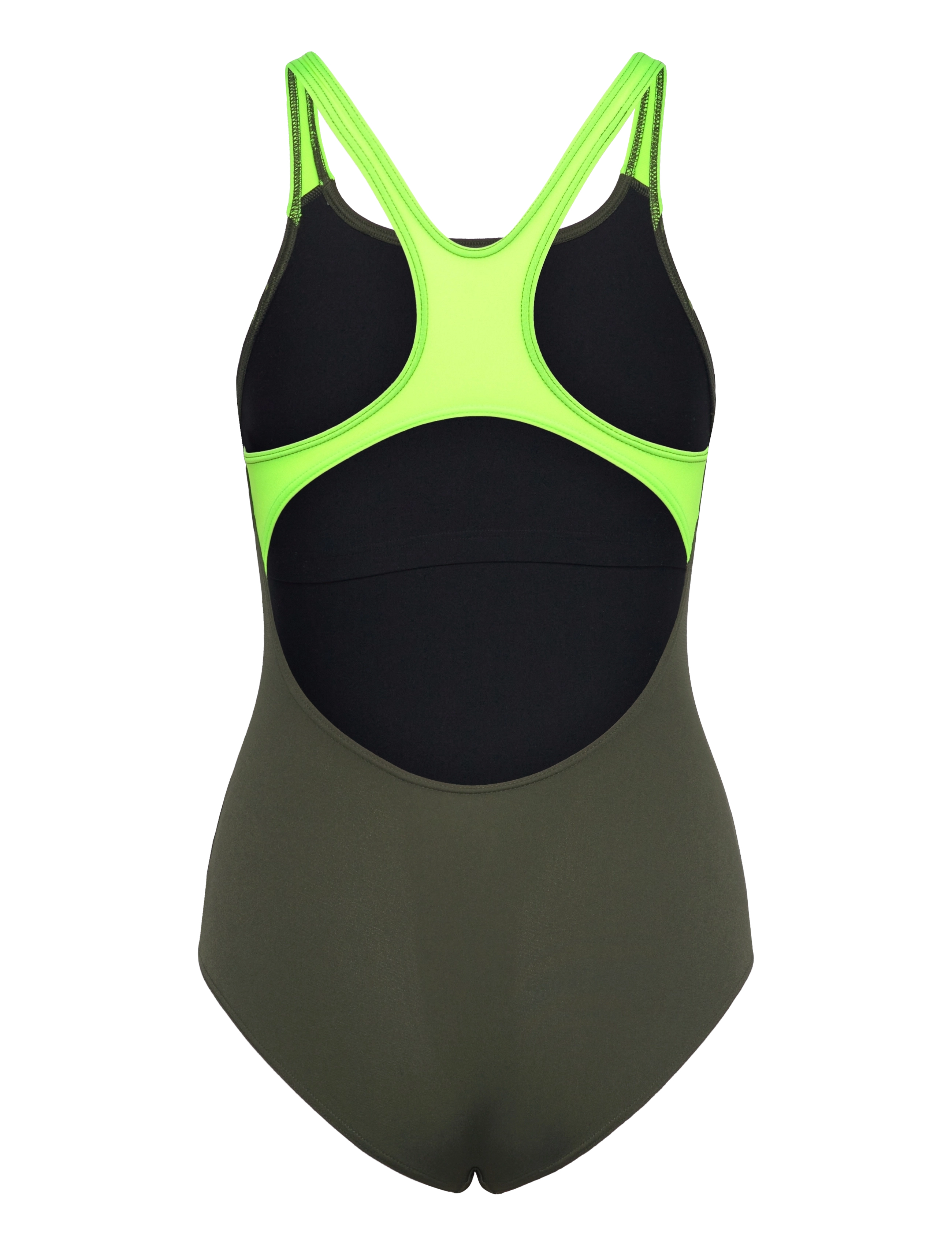 Arena - WOMEN'S ARENA POSEIDONIA SWIMSUIT SWIM PRO BACK LB - dark sage-artic lime - 1