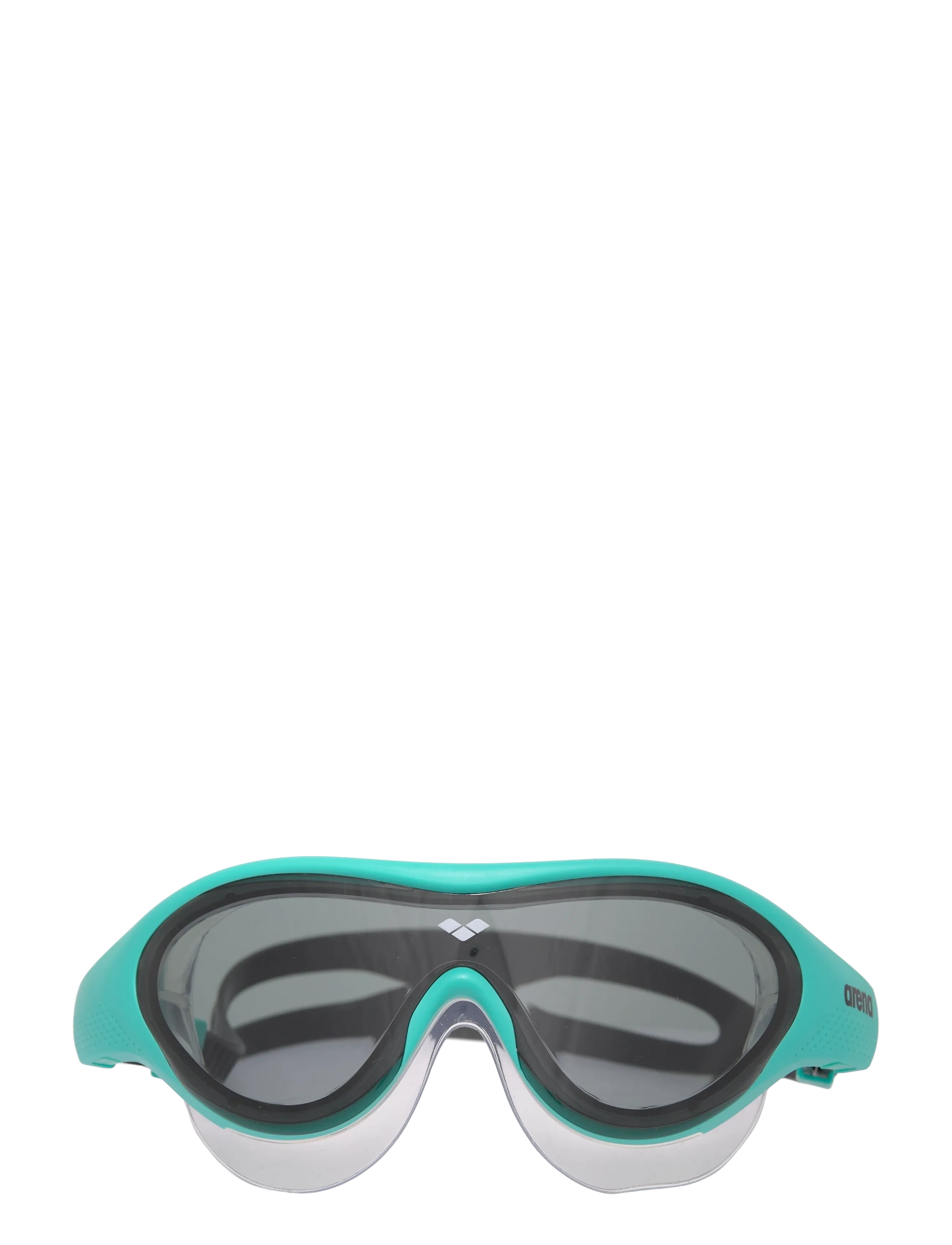 ARENA The One Mask Jr Dark_Smoke-Water-Schwarz Blau - One Size - Kinder
