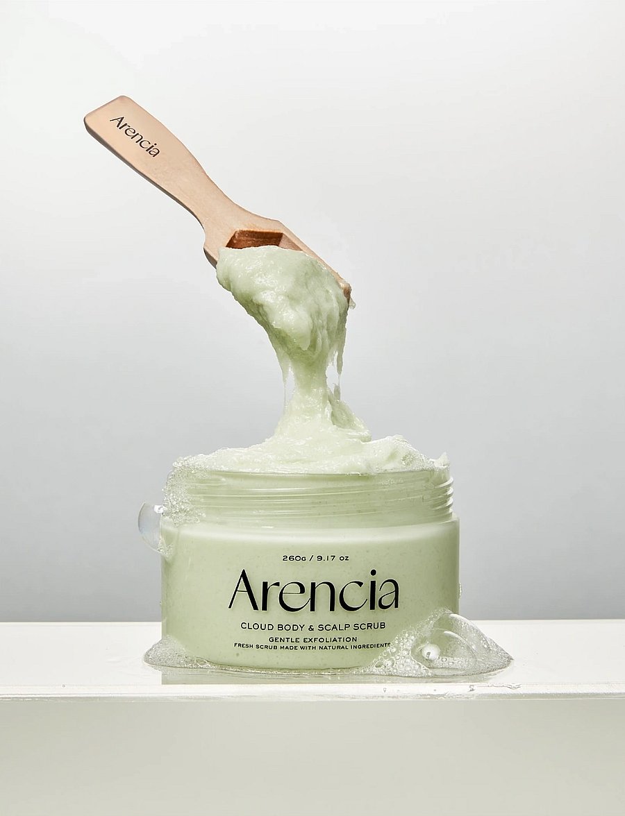 Arencia - Fresh Cloud Body & Scalp Scrub Geranium & Primrose - skrub & exfoliering - krop - clear - 0
