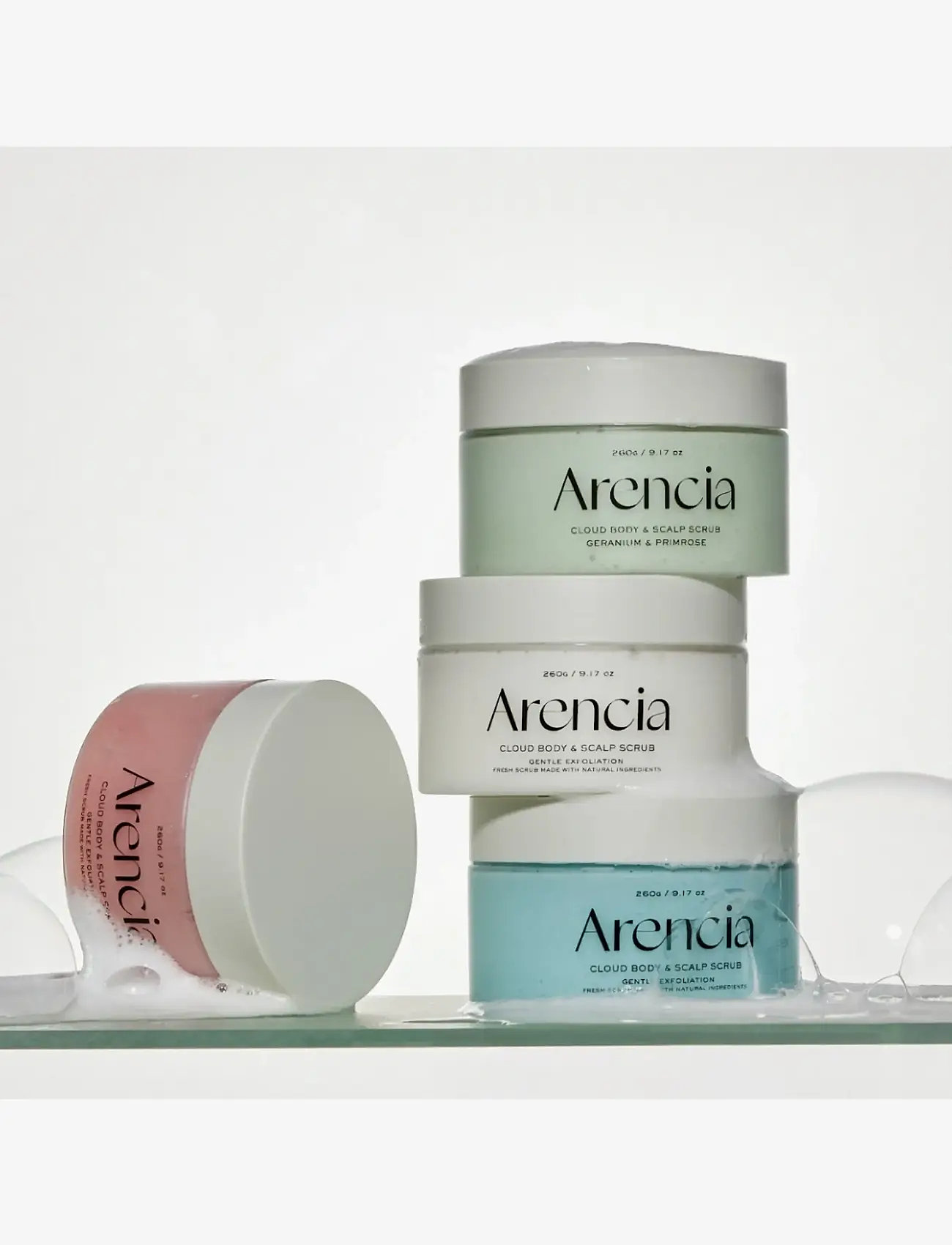 Arencia - Fresh Cloud Body & Scalp Scrub Lavender & Pear - skrub & exfoliering - krop - clear - 1