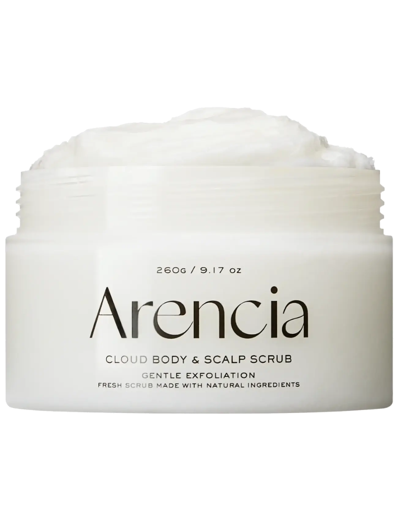 Arencia Fresh Cloud Body & Scalp Scrub White Tea & Neroli, Hovedbundspleje, Hvid, Str: 260 G