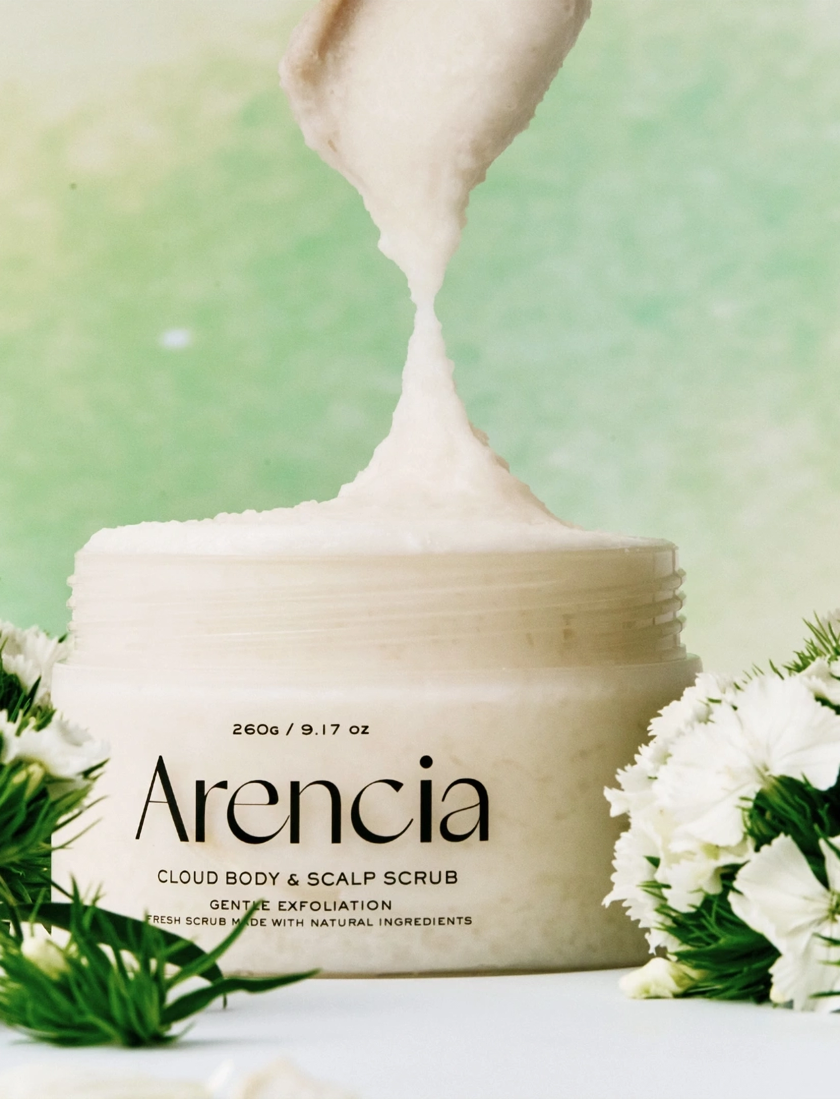 Arencia Fresh Cloud Body & Scalp Scrub White Tea & Neroli, 260 G, White, Treatments > Scalp Care, Dame