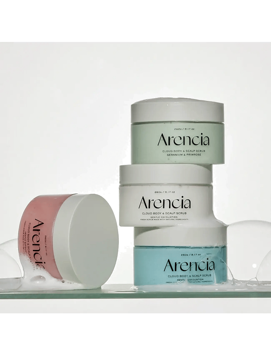 Arencia - Fresh Cloud Body & Scalp Scrub White Tea & Neroli - keha koorimine - clear - 2