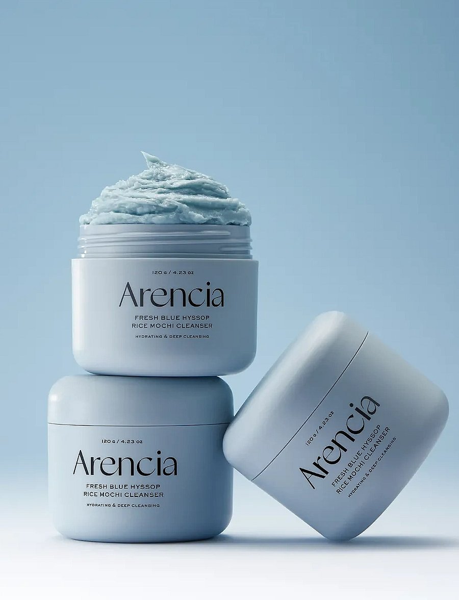 Arencia - Blue Hyssop Rice Mochi Cleanser - cleansing balm - clear - 2