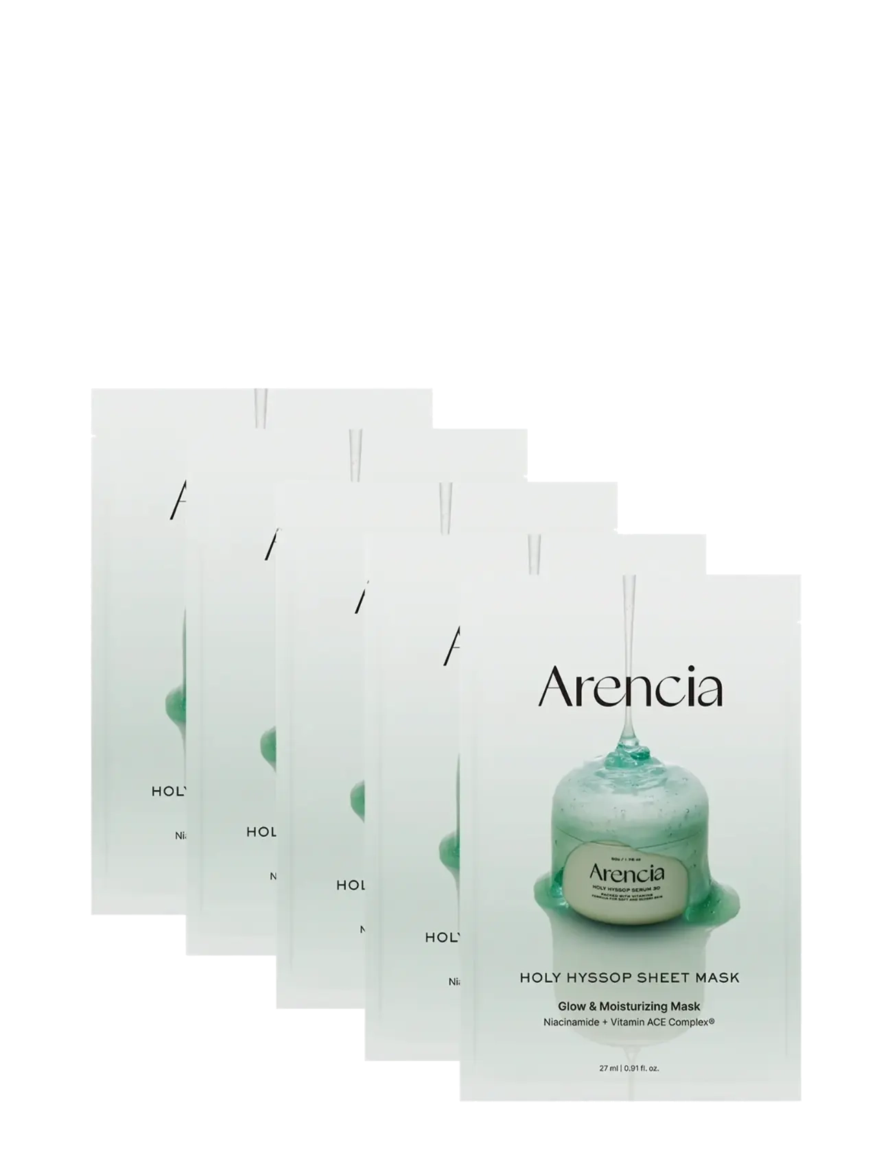 Arencia Arencia - Holy Hyssop Sheet Mask (5 pcs.) - Ansiktsvård - CLEAR / undefined