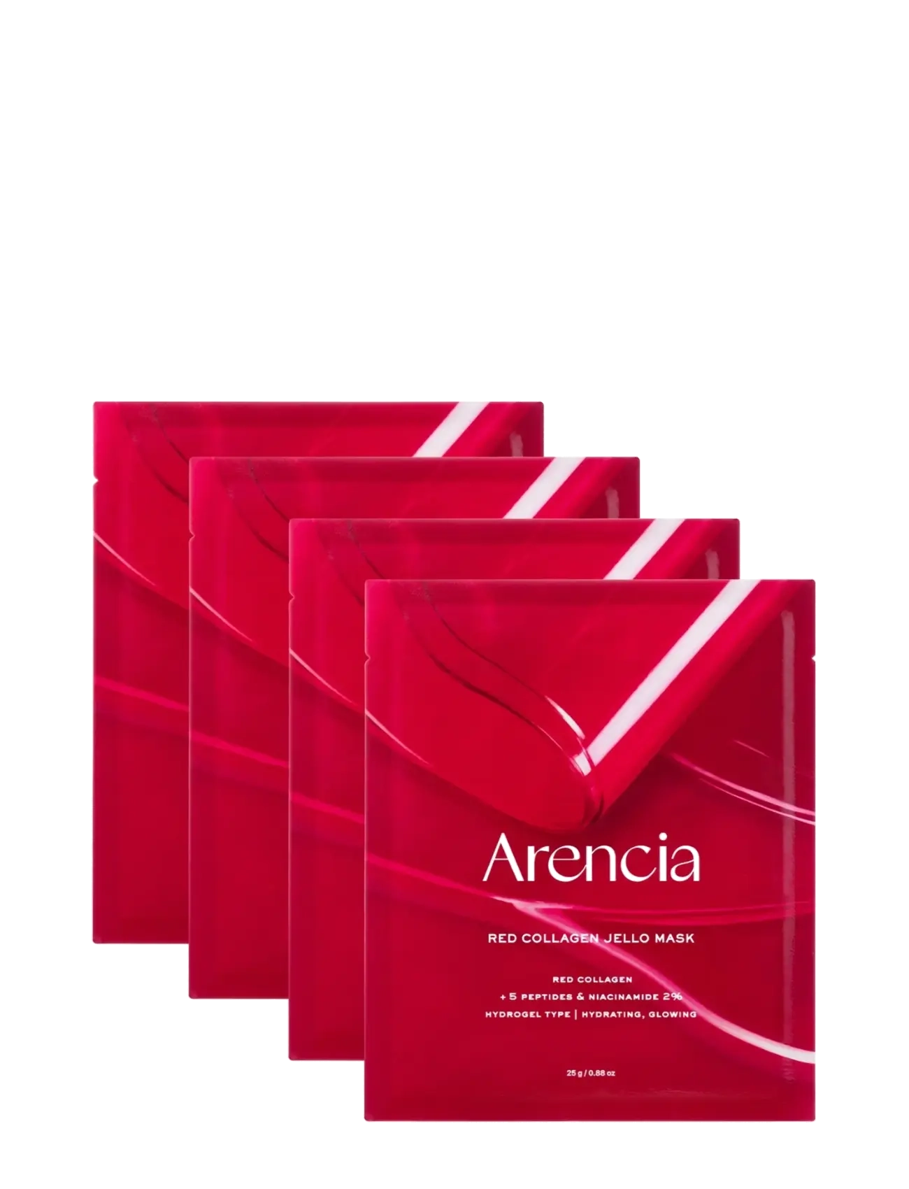 Arencia - Red Collagen Jello Mask (4 Pcs.), Sheetmaske, Nude, Str: 4 PCS