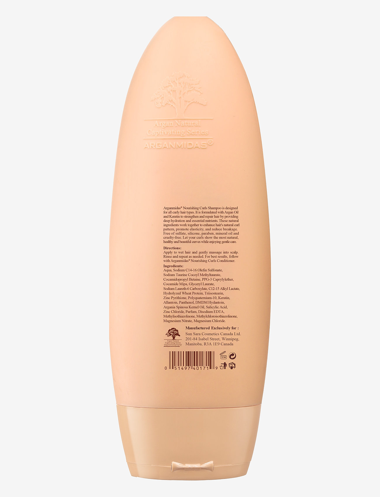 Arganmidas - Nourishing Curls Shampoo - hårpleje - no color - 1