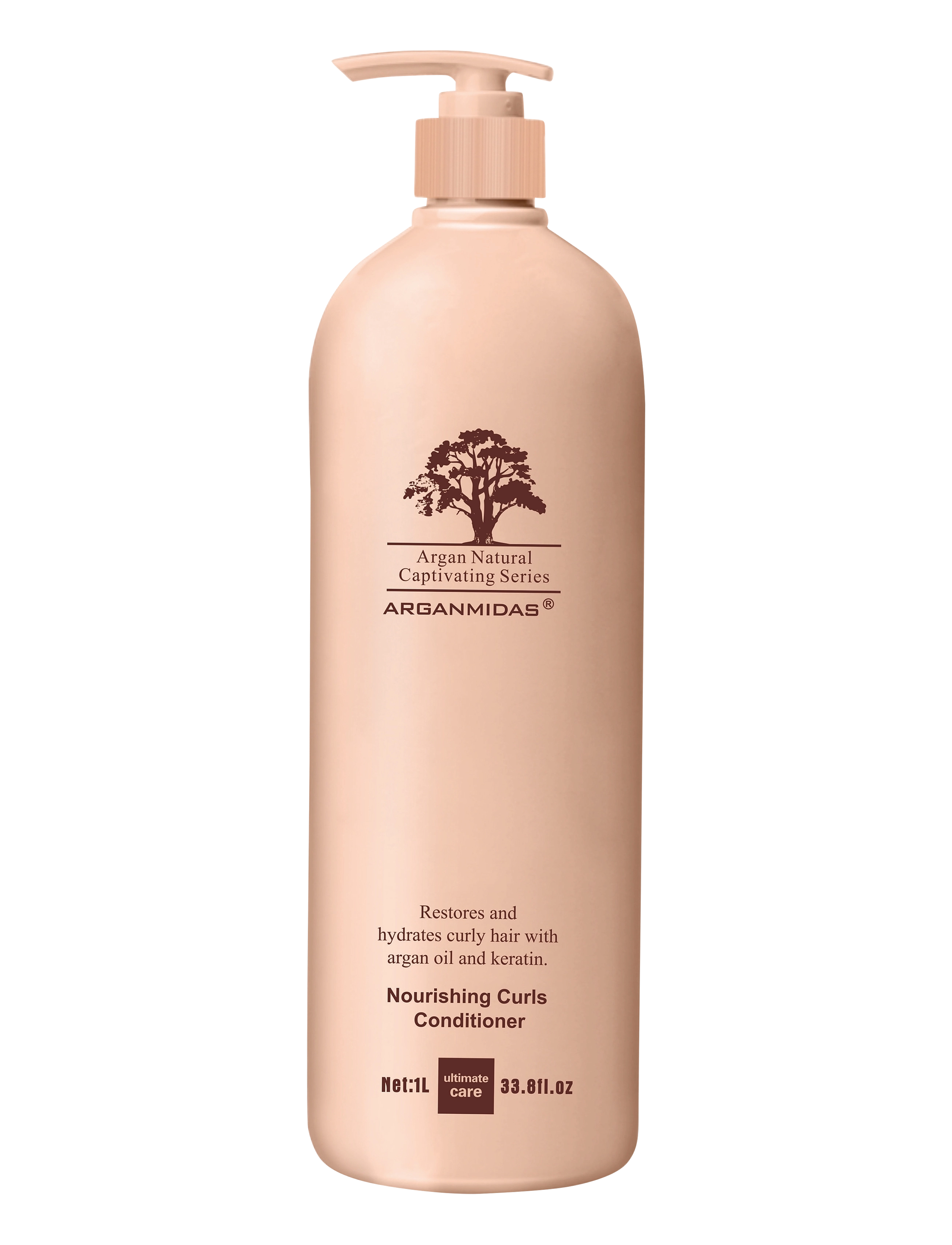 Arganmidas Nourishing Curls Conditioner, Balsam, Nude, Str: 1000 ML