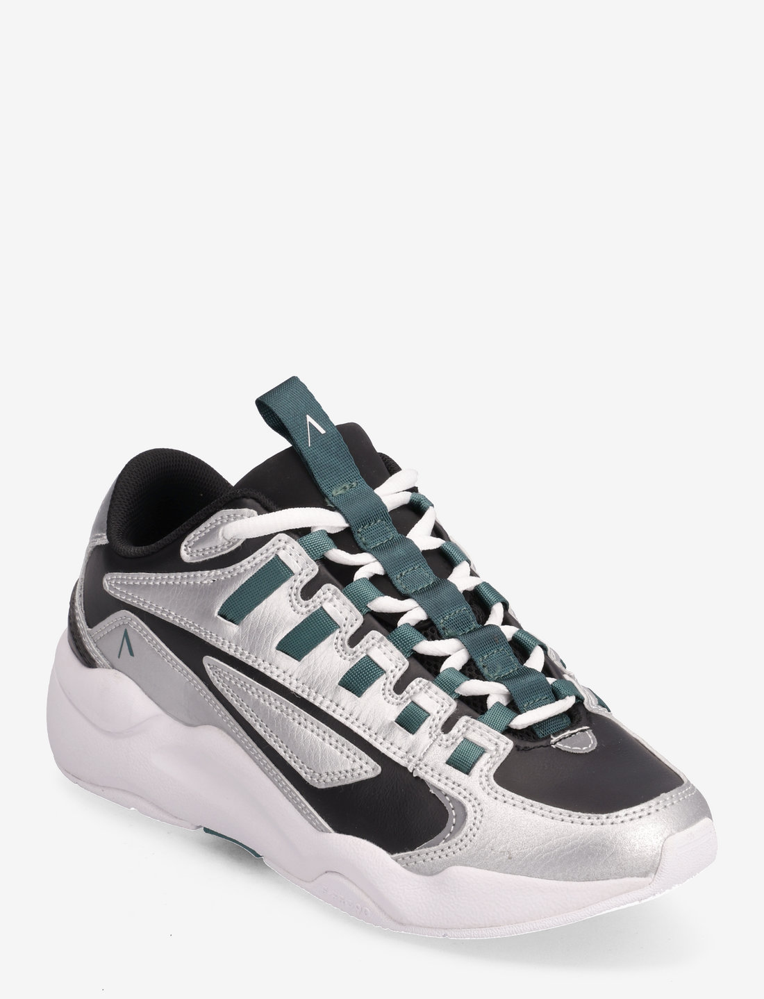 Black and silver tennis shoes sales