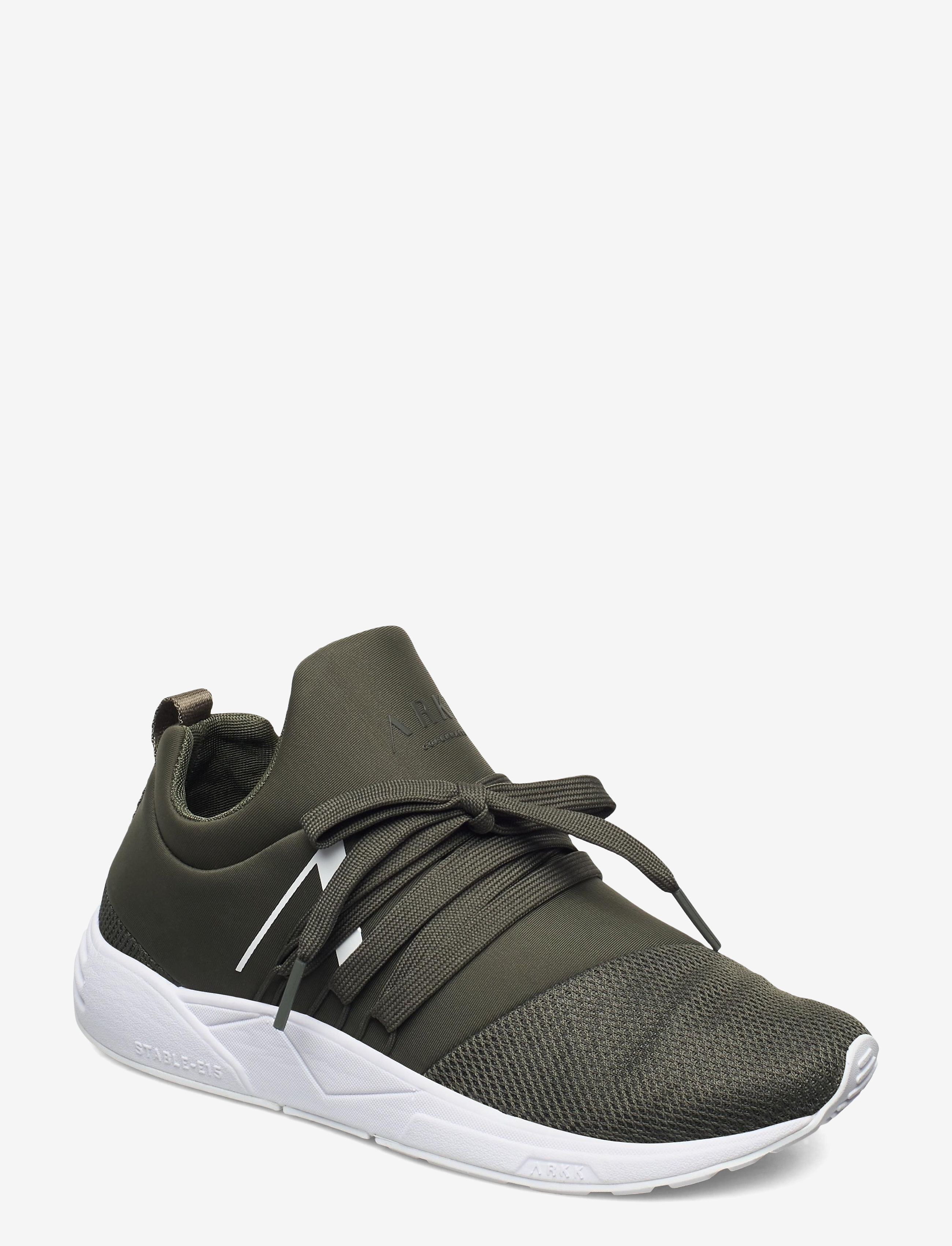 ARKK Copenhagen Raven Mesh PET S-E15 Dark Army Whit - Jalanõud - DARK ARMY WHITE / green