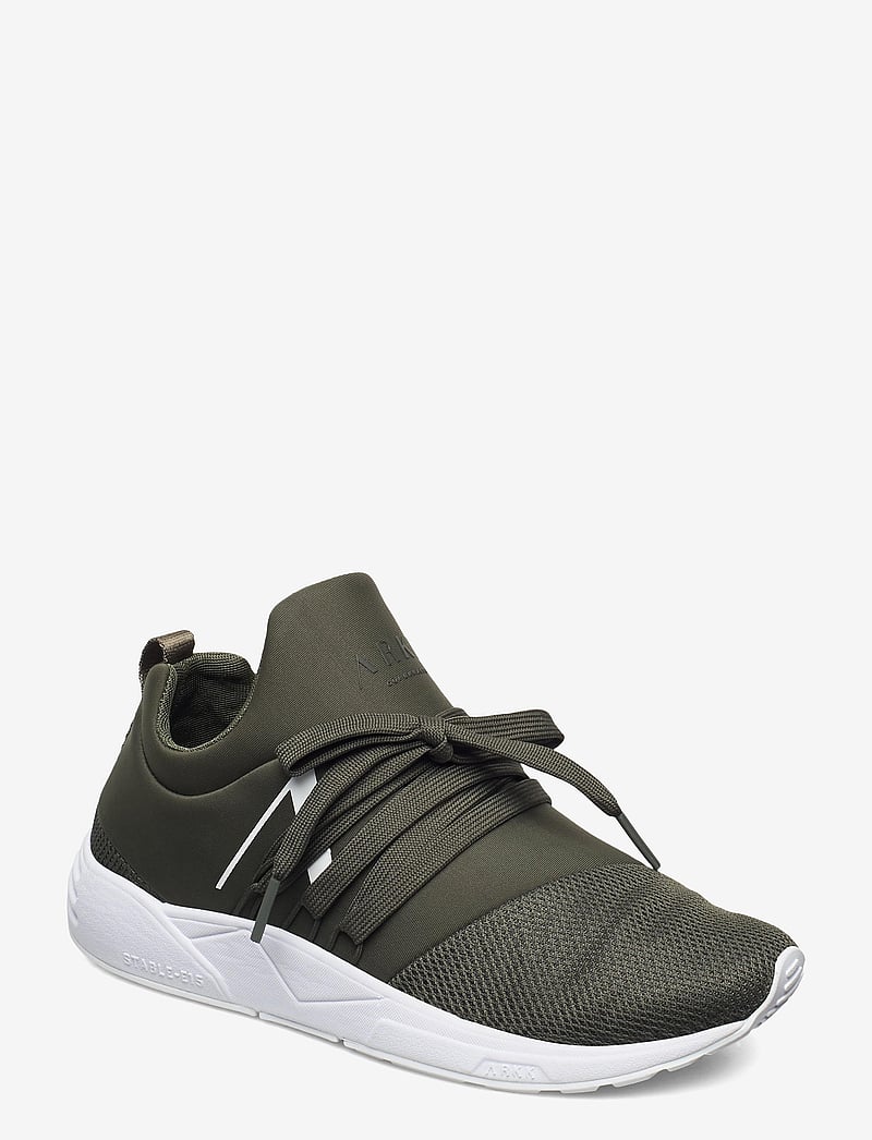 ARKK Copenhagen - Raven Mesh PET S-E15 Dark Army Whit - madala säärega tossud - dark army white - 0