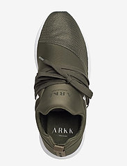 ARKK Copenhagen - Raven Mesh PET S-E15 Dark Army Whit - sportiska stila apavi ar pazeminātu potītes daļu - dark army white - 3