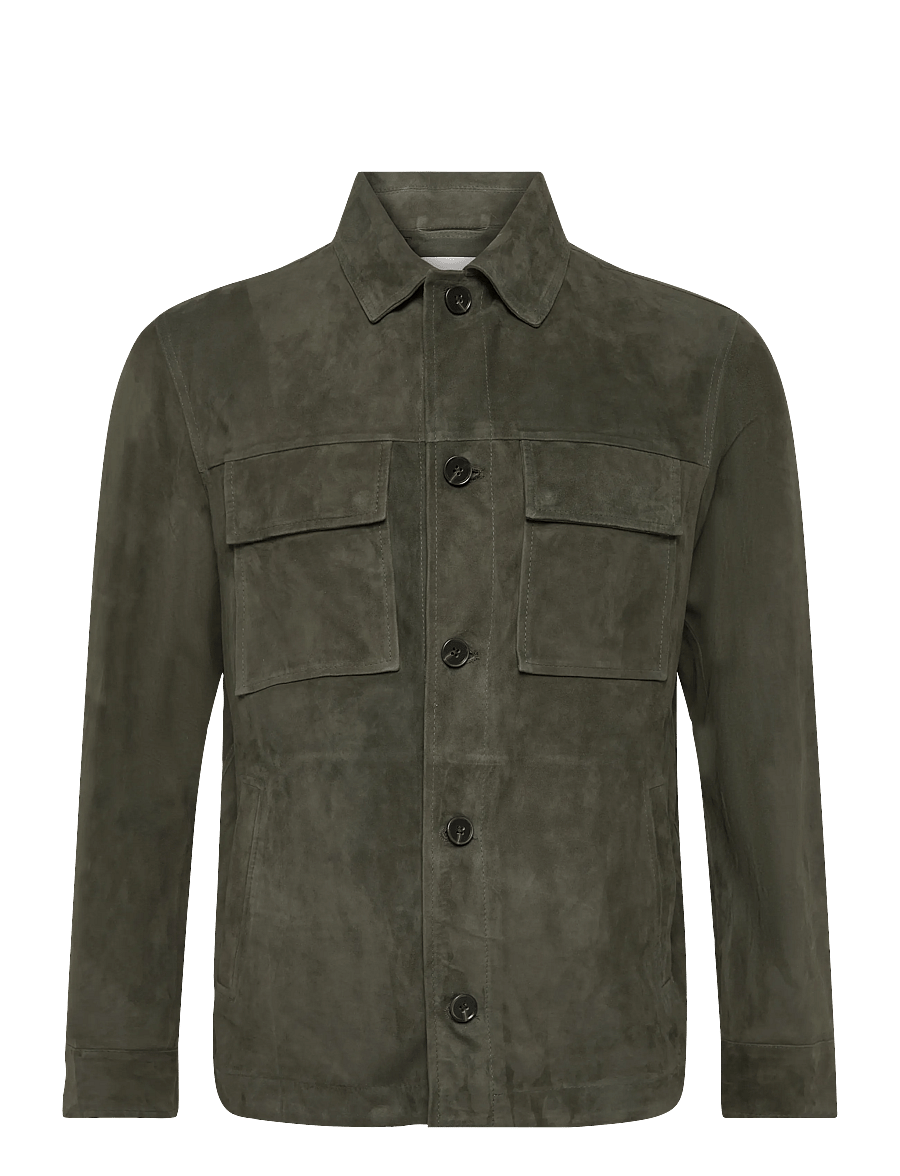 Arma - Mex Lamb Suede - fall jackets - dark green - 0