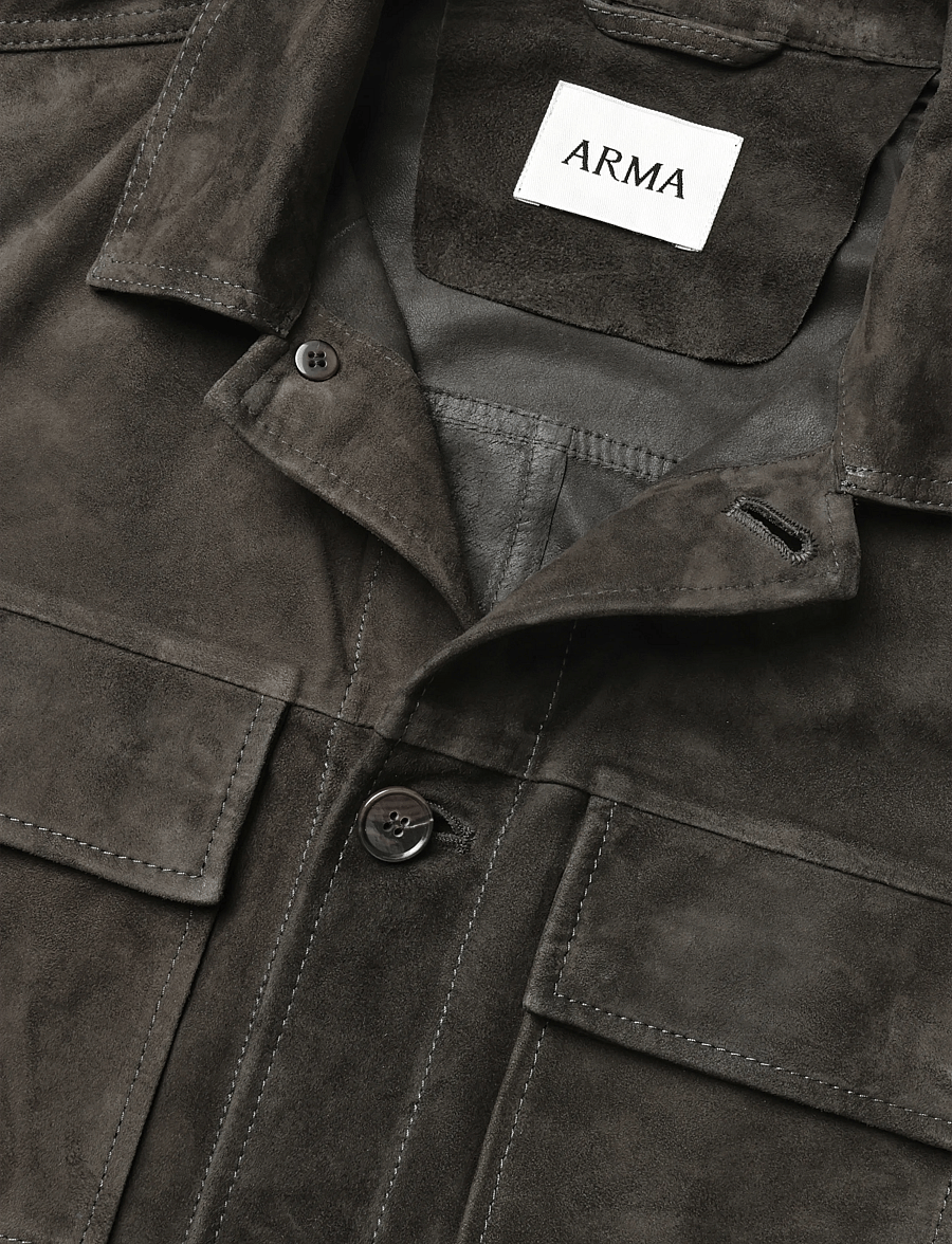 Arma - Mex Lamb Suede - herbstjacken - iron - 2