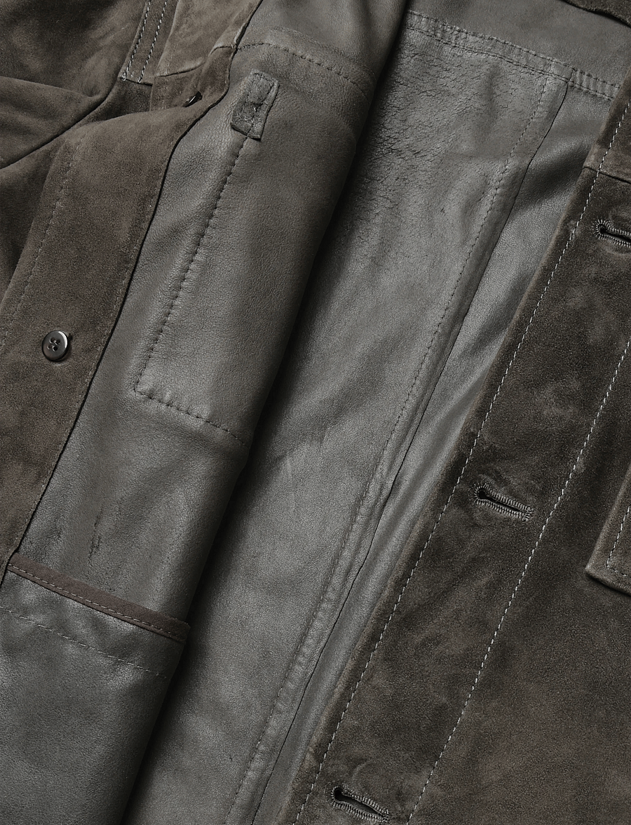 Arma - Mex Lamb Suede - herbstjacken - iron - 3