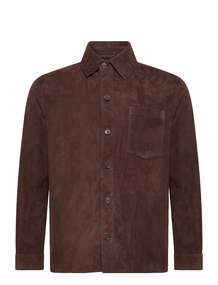Arma - Dino Lamb Suede - casual shirts - mud brown - 0