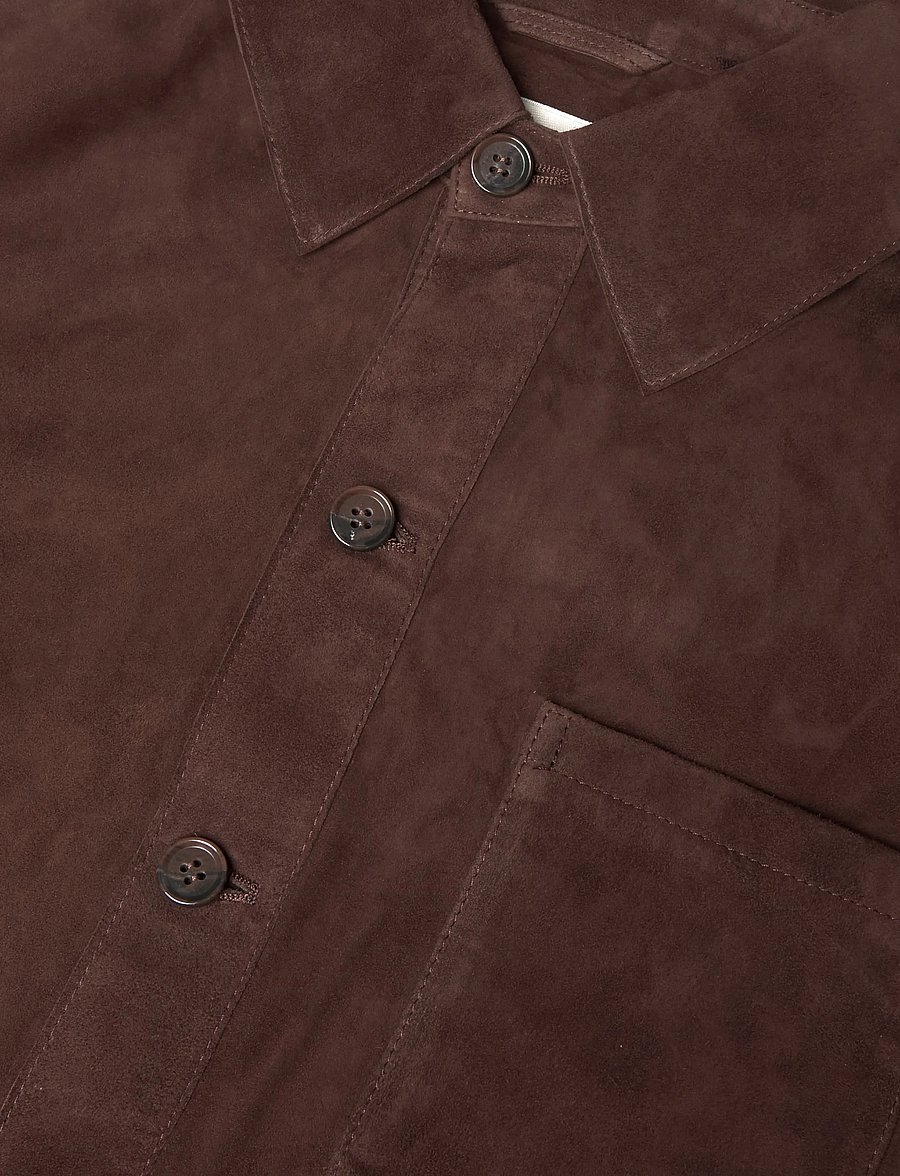 Arma - Dino Lamb Suede - casual shirts - mud brown - 2