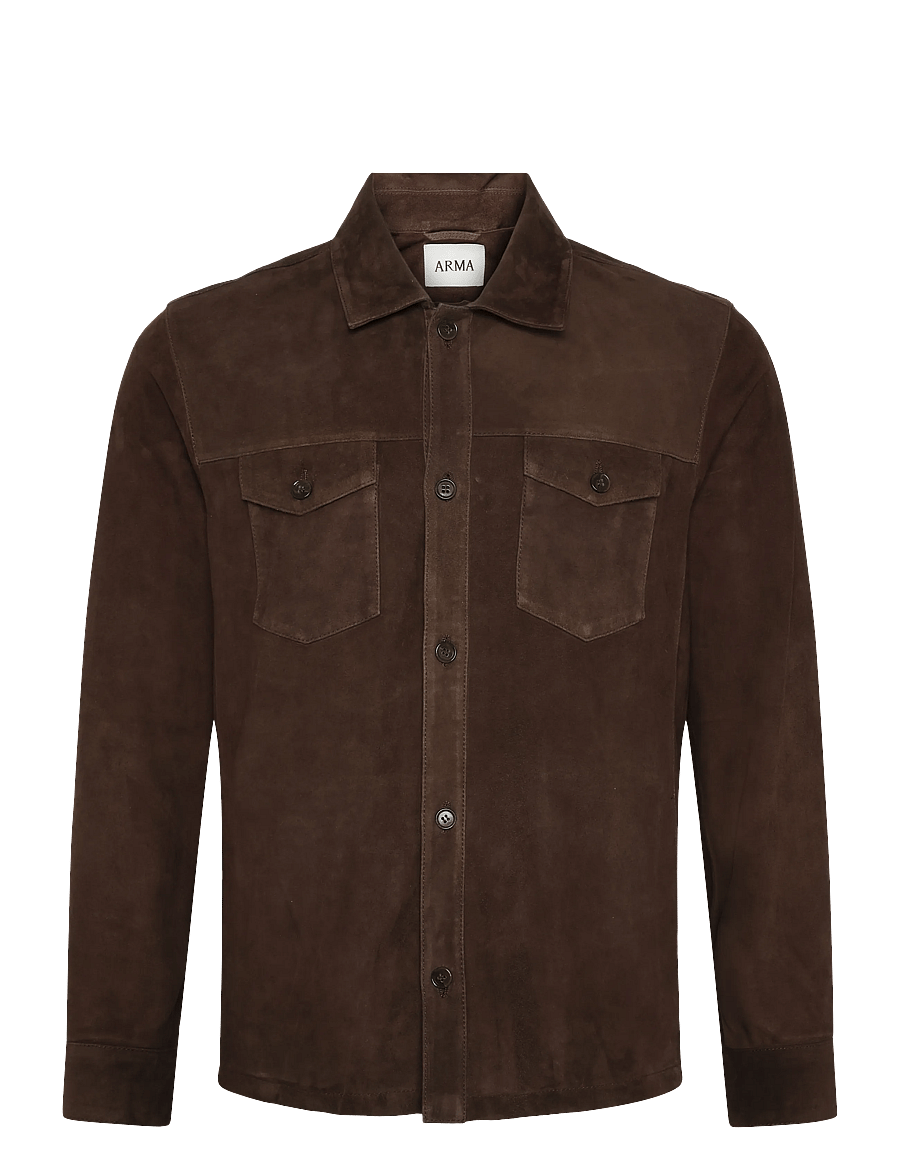 Arma - Dex Goat Suede Sturdy - casual skjortor - mud brown - 0