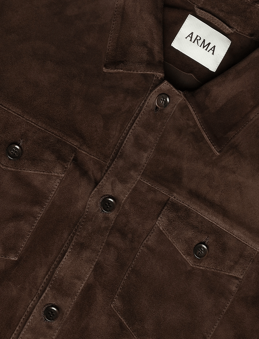 Arma - Dex Goat Suede Sturdy - casual skjortor - mud brown - 2