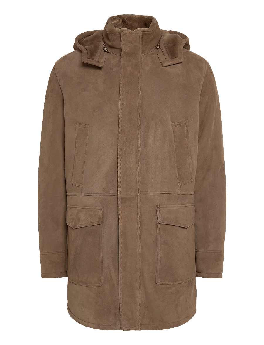 Arma - Levy Merino Suede - fall jackets - carob brown - 0