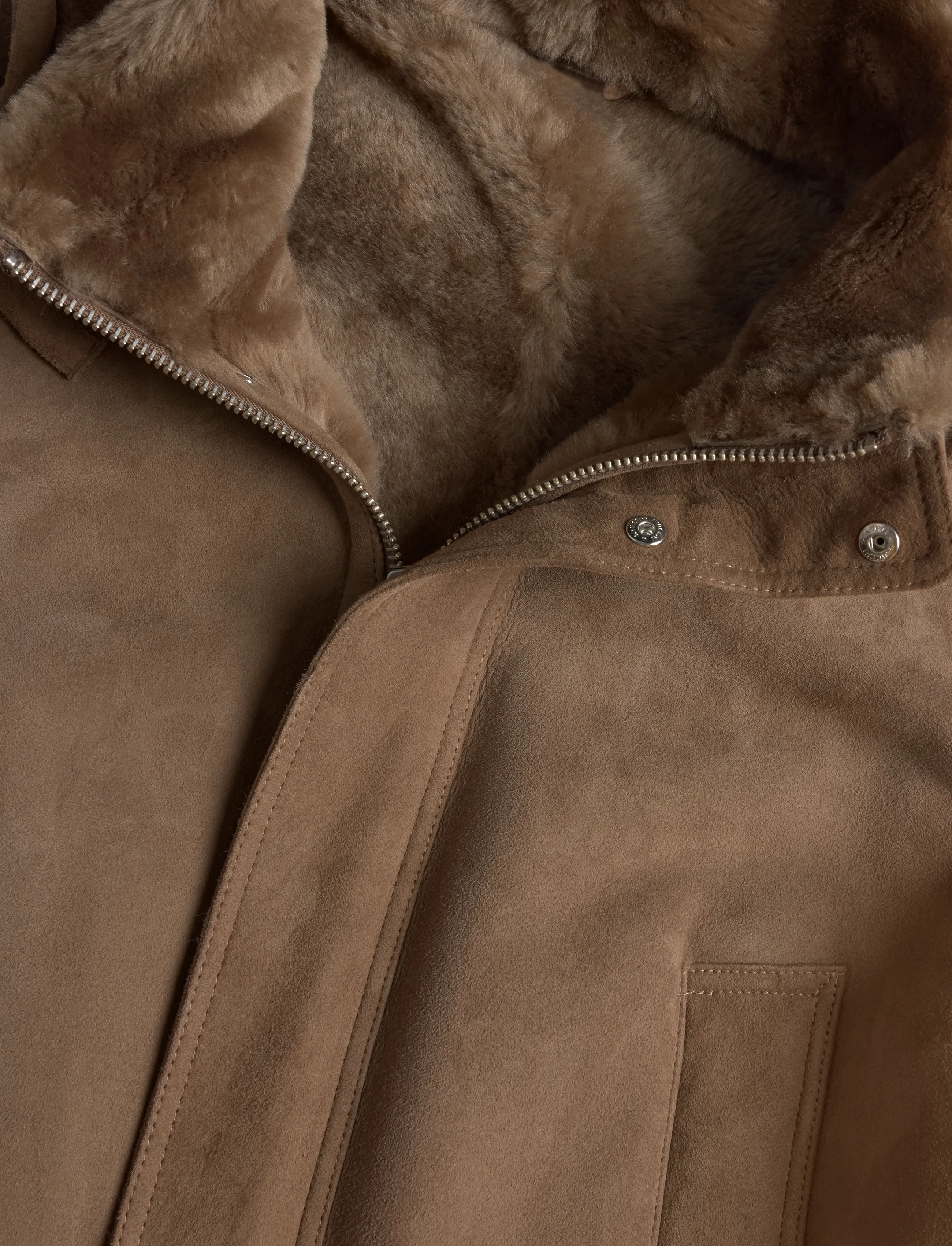 Arma - Levy Merino Suede - fall jackets - carob brown - 2