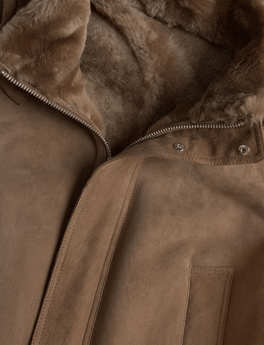 Arma - Levy Merino Suede - fall jackets - carob brown - 2
