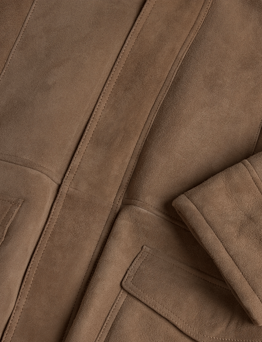 Arma - Levy Merino Suede - fall jackets - carob brown - 3