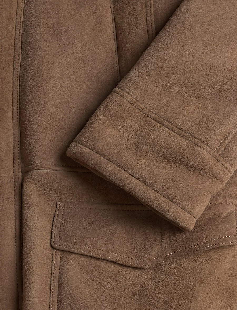 Arma - Levy Merino Suede - fall jackets - carob brown - 4