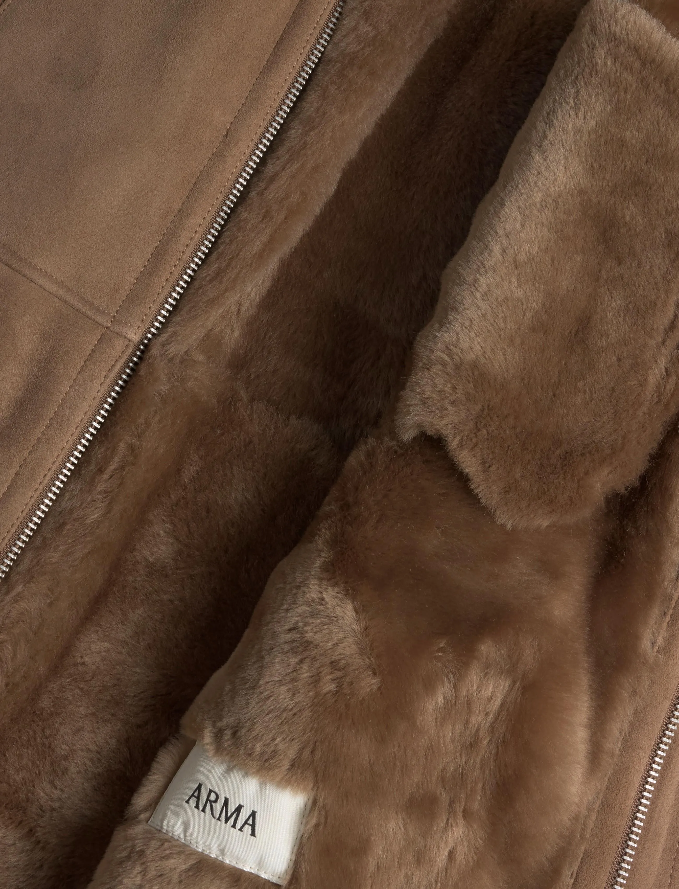 Arma - Levy Merino Suede - fall jackets - carob brown - 5