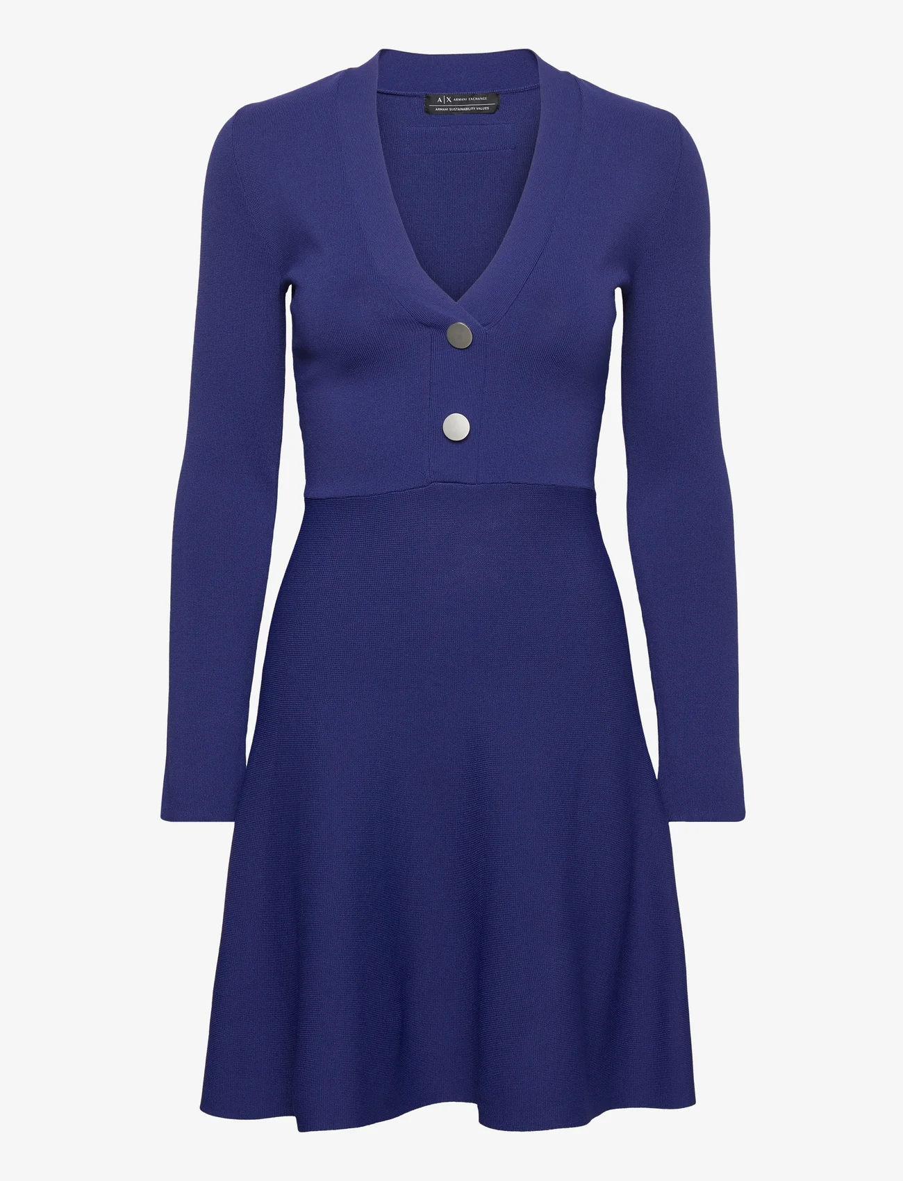 Armani Exchange - DRESS - strikkede kjoler - 25el-blue speed - 0