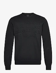 Armani Exchange - PULLOVER - megztinis su apvalios formos apykakle - 1200-black - 0