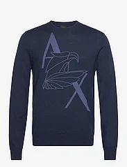 Armani Exchange - PULLOVER - megztinis su apvalios formos apykakle - 1510-navy - 0