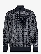 PULLOVER - 25EY-NAVY BOLD OUTLINE LO